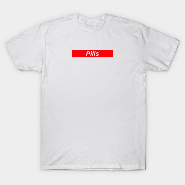 Pills // Red Box Logo T-Shirt by FlexxxApparel